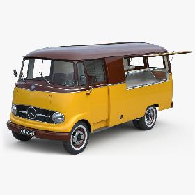 3D Mercedes Benz L319 Food Truck model